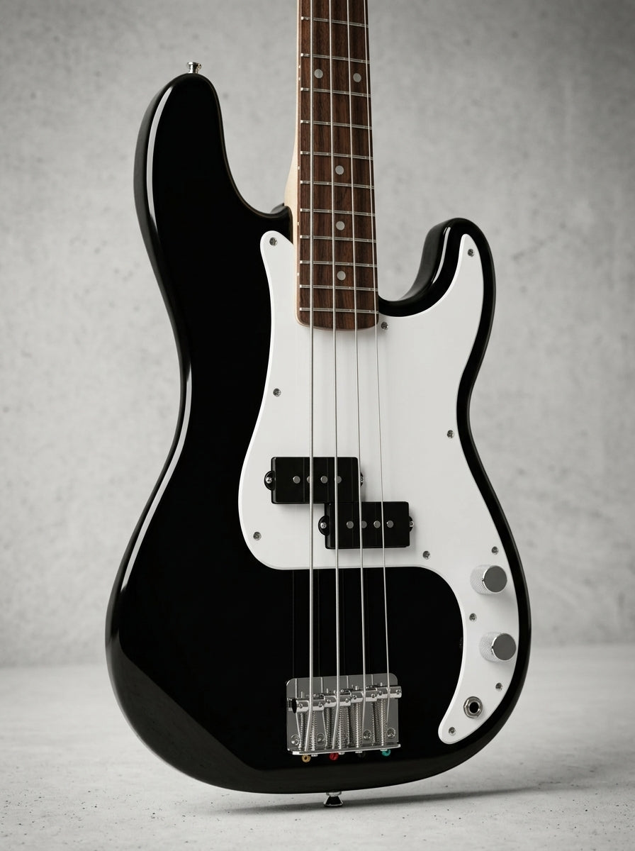 Black Squier Mini Precision 4 string bass