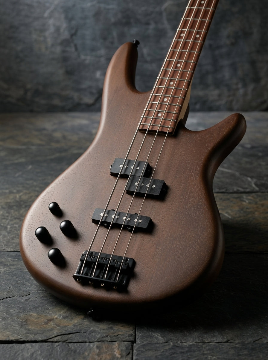 Ibanez GSR200B left handed bass guitar Walnut Flat