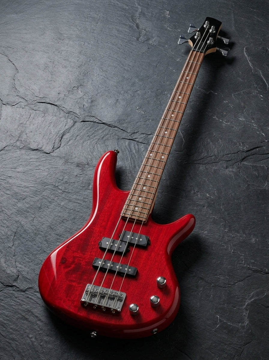 Ibanez miKro GSRM20 Transparent Red bass guitar