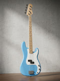 California Blue 4 string Squier bass guitar