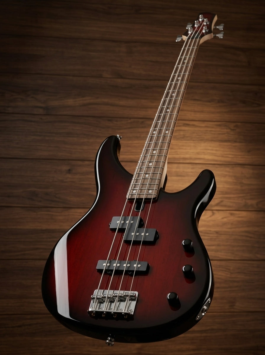 Violin Sunburst Yamaha TRBX174 bass guitar package