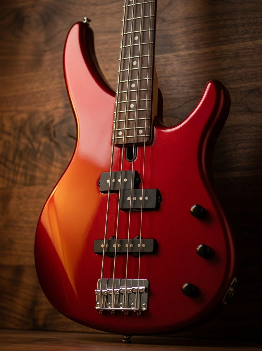 Yamaha TRBX174 Red Metallic bass guitar