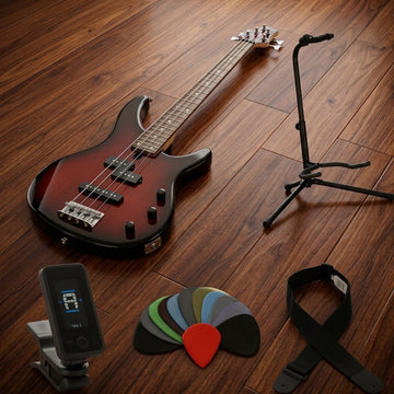 Yamaha TRBX174 4 string bass bundle with accessories